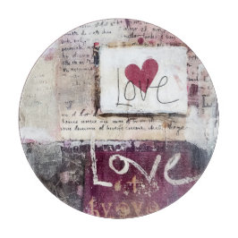 Burgund Valentine Design Serie 10 Schneidebrett