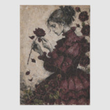 Burgund Vintage viktorianische Fantasy-Mädchen-Dec