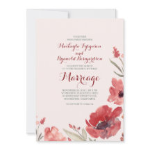 Burgund Watercolor Florals Niedlich Wedites