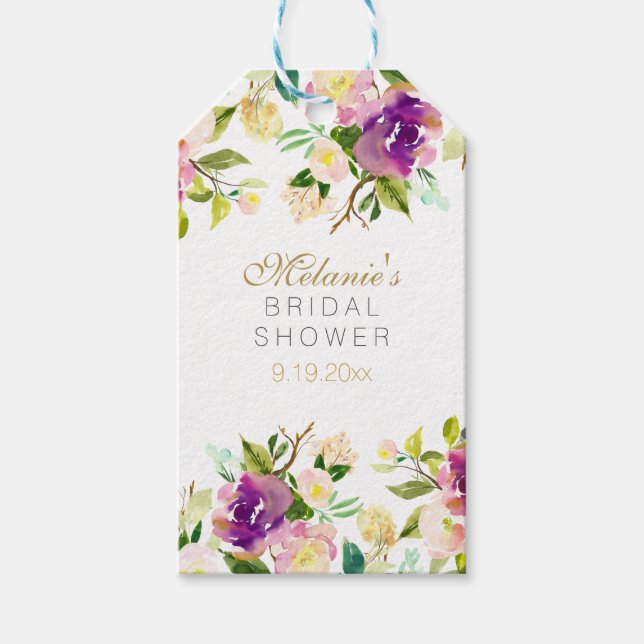 Burgund Wein Rosa Brautparty Geschenkanhänger (Vorderseite)