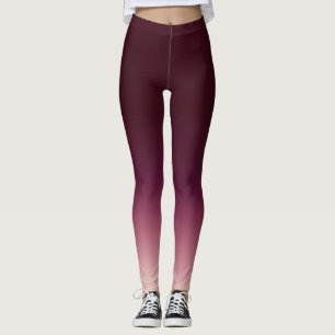 Burgund Wein Rot Ombre Elegant Gradient Leggings
