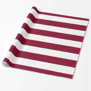 Burgund, Weiß XL Streifenmuster Geschenkpapier