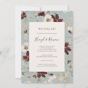 Burgund-Wildblume   Aquamarin machen wir immer noc Einladung