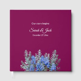 Burgund Winter Wedding mit Bluebonnet Gästebuch