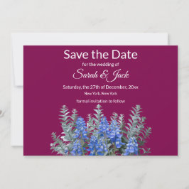 Burgund Winter Wedding mit Bluebonnet Save The Date