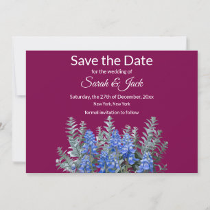 Burgund Winter Wedding mit Bluebonnet Save The Date