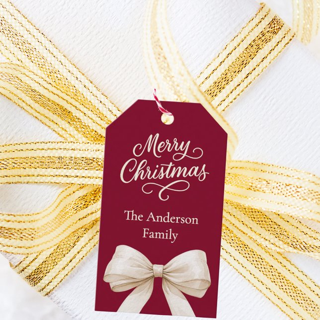 Burgundcreme-Bug Weihnachten Geschenkanhänger (Von Creator hochgeladen)