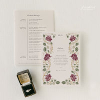 Burgunder Art Nouveau Hochzeitsplan