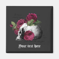Burgunder Blumen Totenkopf Gothic Hochzeit