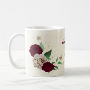 Burgunder Champagner-Blume Kaffeetasse