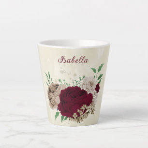 Burgunder Champagner-Blume Milchtasse