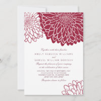 Burgunder-Chrysantheme Stilvoll 1 Hochzeit