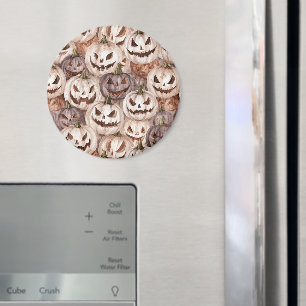 Burgunder-Creme-Halloween-Kürbisse Magnet