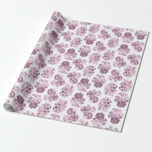 Burgunder einfarbiges Blumenverpackungspapier Geschenkpapier