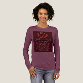 Burgunder Frauen Hebräer Glaubenszitat Tri-Blend Shirt