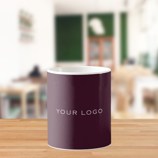 Burgunder-Geschäftslogo rechteckig Kaffeetasse (Von Creator hochgeladen)
