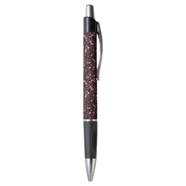 Burgunder Glitter Kugelschreiber (Unterseite (Vertikal))