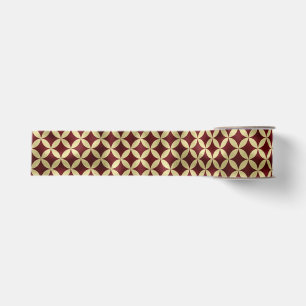 Burgunder-Gold-Metall-Peel-Muster Ripsband