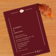 Burgunder-Herbsthochzeit