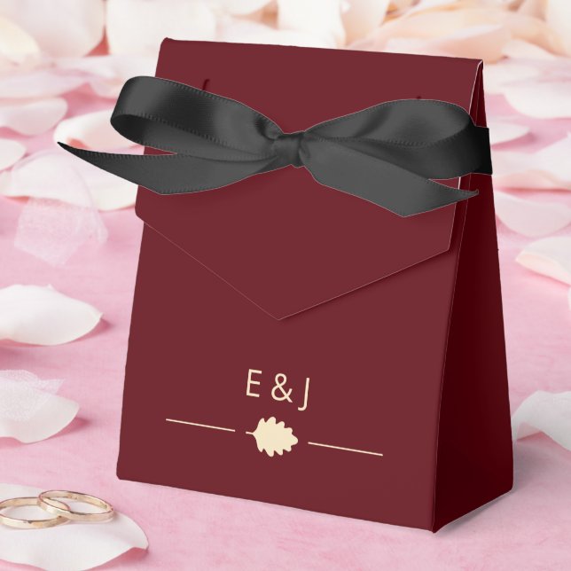Burgunder-Herbsthochzeit Geschenkschachtel (Hochzeit)