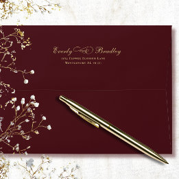 Burgunder Hintergrund Elegant Gold Schrift Formal