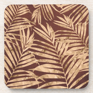 Burgunder Hintergrund/Gold-Leaf-Untersetzer Getränkeuntersetzer