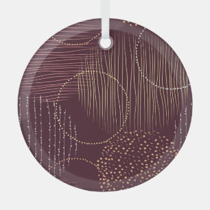 Burgunder Hintergrund, kreisförmiges nahtloses Mus Ornament Aus Glas