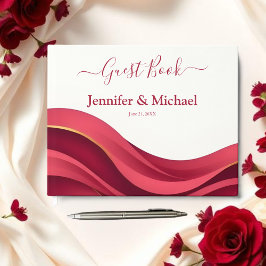 Burgunder Hochzeit Gästebuch