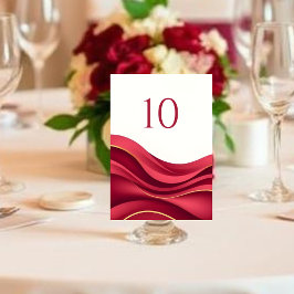 Burgunder Hochzeitstischnummer Tischnummer