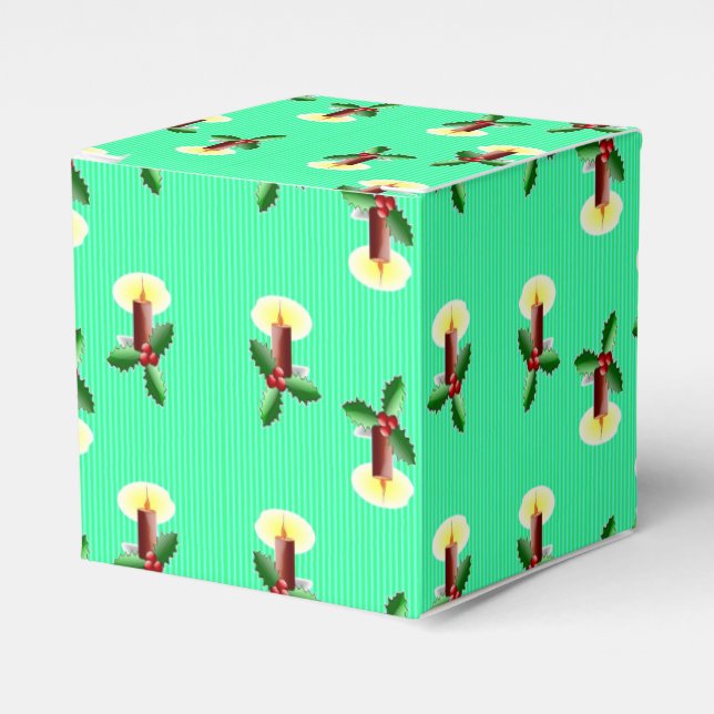 Burgunder Kerze mit Weihnachtslieder Geschenkschachtel (Vorderseite)