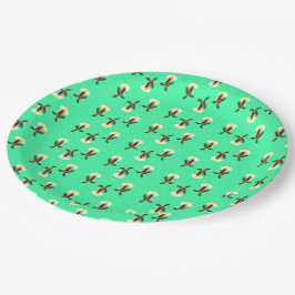 Burgunder Kerze mit Weihnachtslieder Pappteller