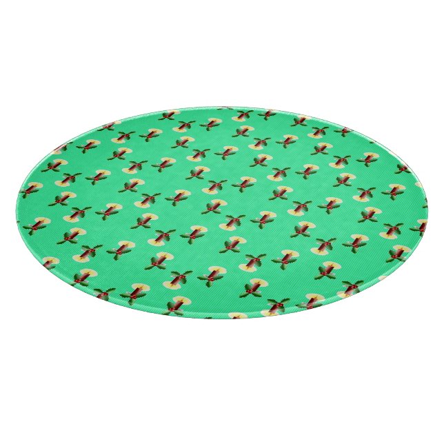 Burgunder Kerze mit Weihnachtslieder Schneidebrett (Ecke)