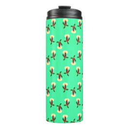 Burgunder Kerze mit Weihnachtslieder Thermosbecher