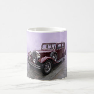 Burgunder Luxuslimousine 1930er Jahre Kaffeetasse