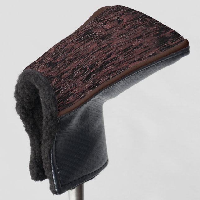 Burgunder Mosaik mit grobem Hintergrund Golf Headcover (3/4 Vorderseite)