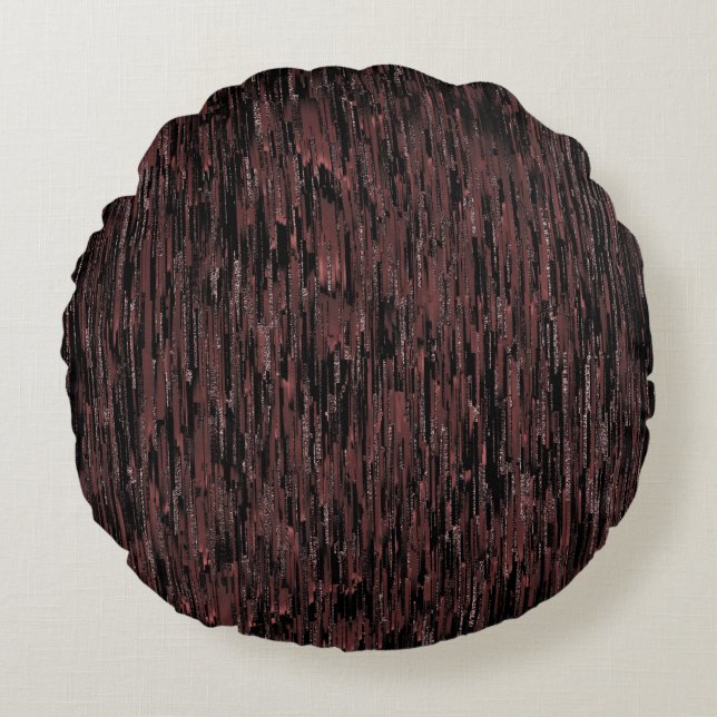 Burgunder Mosaik mit grobem Hintergrund Rundes Kissen (Vorderseite)