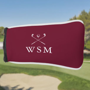 Burgunder personalisierte Monogramm-Golfschläger Golf Headcover