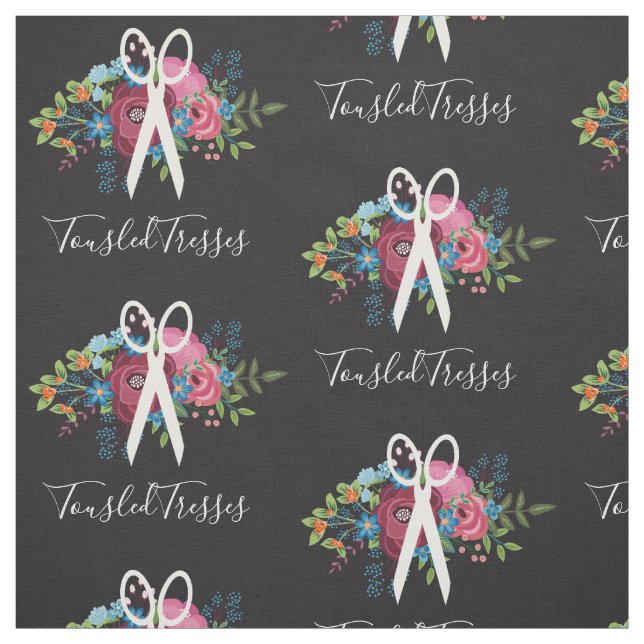 Burgunder Rosenschwarz Friseursalon Stoff (Muster)