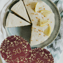 Burgunder Rot und Gold 50. Hochzeitstag