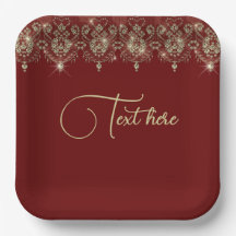 Burgunder Rot und Gold verleihen eleganten Glanz