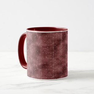 Burgunder Rot Weiß Streifen Valentinstag Tasse