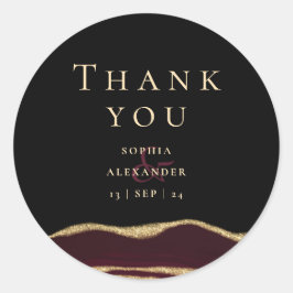 Burgunder Runder Aufkleber