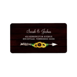 Burgunder Scheunenholz Blumenblumen rustikal Adressaufkleber