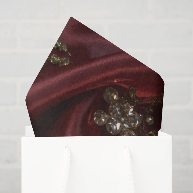Burgunder Seidenoptik-Diamant  Seidenpapier (Geschenktüte)
