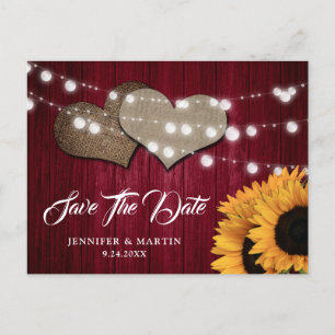 Burgunder-Sonnenblumen-Lichter-Heizt-Holz-Herbst-H Postkarte