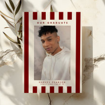 Burgunder Sportliche Streifen 2 Foto Abschlussfeie