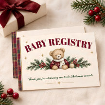 Burgunder-Teddy-Bär-Weihnachts-Baby-Shower