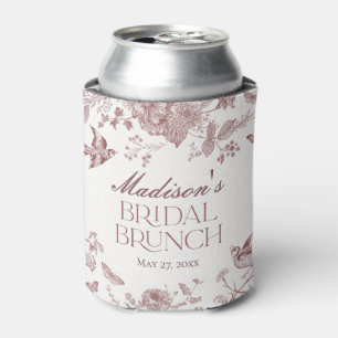 Burgunder Toile Jouy Vintage Florales Frühstücksdu Dosenkühler
