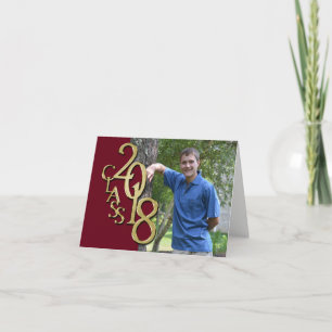 Burgunder- und GoldAbschluss 2018 danken Ihnen Dankeskarte