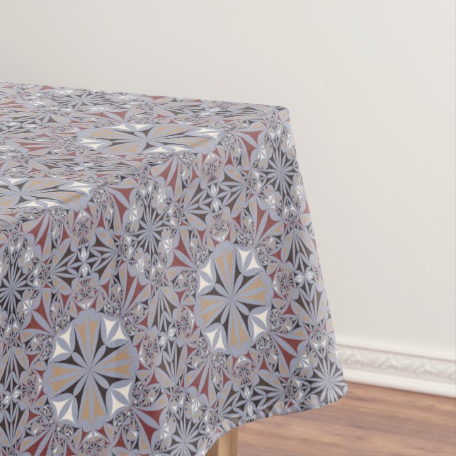 Burgunder und graues elegantes Muster Tischdecke (Beispiel)